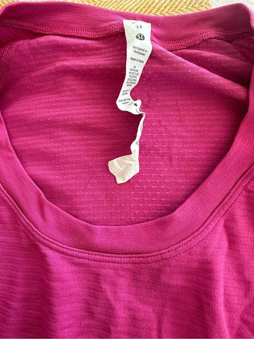 Lululemon Swiftly Tech Long Sleeve 2.0 Pink Running Top Size 12